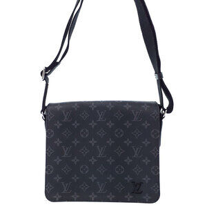 Louis Vuitton Monogram Eclipse Black District NM Shoulder Bag